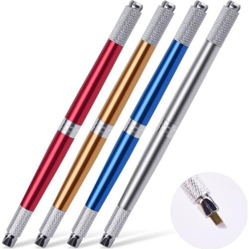 Tebori Pen with Needles Permanent Makeup Pen Machine for Manual Eyebrow Tattoo Eyebrow Tattoo Pen With 3 Trial Needles
