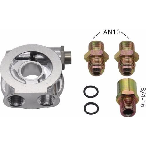 Oil Cooler filter sandwich plate thermostat adaptor AN10 FITTINGS 3/4" 16-UNF /Oil Filter/Oil Adapter