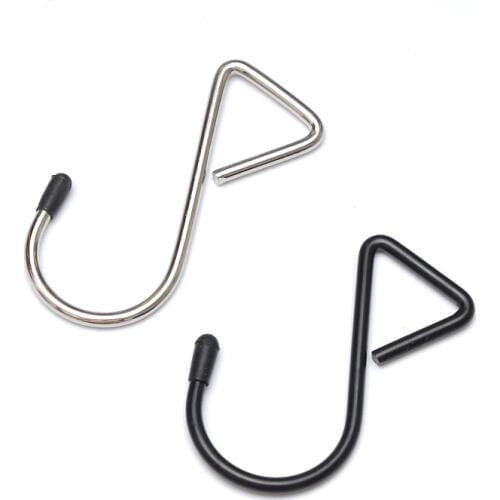 Silver Triangle Straps S Hooks Metal Plating Black Hanger Hook DIY Making Materials