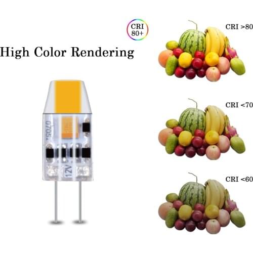 Mini G4 LED COB Lamp 1.2W Bulb AC DC 12V Candle Lights Replace 10W Halogen for Chandelier Spotlight