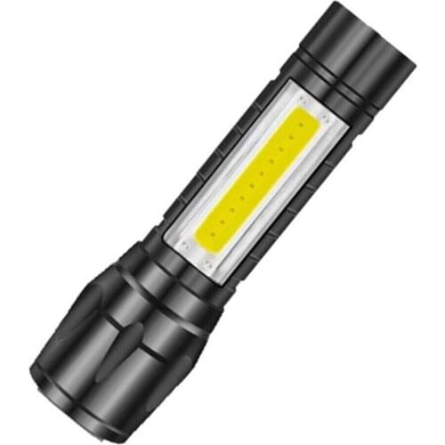Outdoor LED Torch + USB Charging Cable Rechargeable Flashlight Police Tactical Zoom Camping Lamp Camper Car Accessories