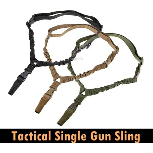 Tactical Single Point Gun Sling Adjustable Outdoor Hunting Rifle Sling Strap Military Airsoft Shoulder Strap Shotgun Sling