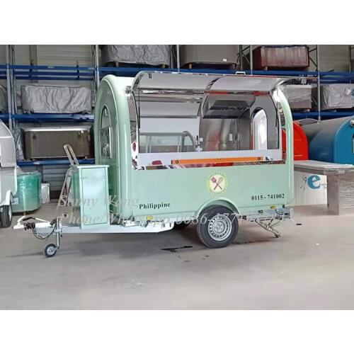 Food Trailer Catering Truck Mobile Hot Dog Cart Fast Caravan Coffee Shop Kiosk Mobile Kitchen Van