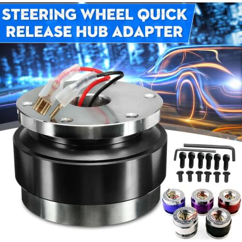 Universal Car Interior Part Racing Steering Wheel 6 Hole Aluminum Car Quick Release Steering Wheel Snap Off Hub Adapter Boss Kit