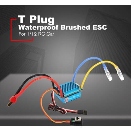Waterproof Brushed ESC 160A 3S with 5V 1A BEC T-Plug/XT60 -Plug For 1/12 RC Car Multiple Protection Bidirectional Operation Mode
