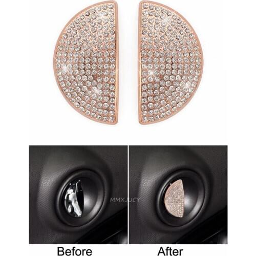 Alloy 2 Pieces Door Handle Decor Sticker for BMW MINI Cooper R55 R56 R60 R61 2007-2013