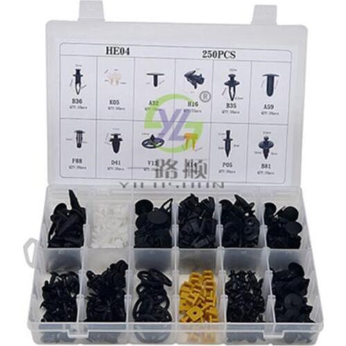 250Pcs Car Body Interior Fender Bumper Retainers Auto Fasteners Clips Plastic Rivets Trim Panel Clip Assortment Kit For Nissan