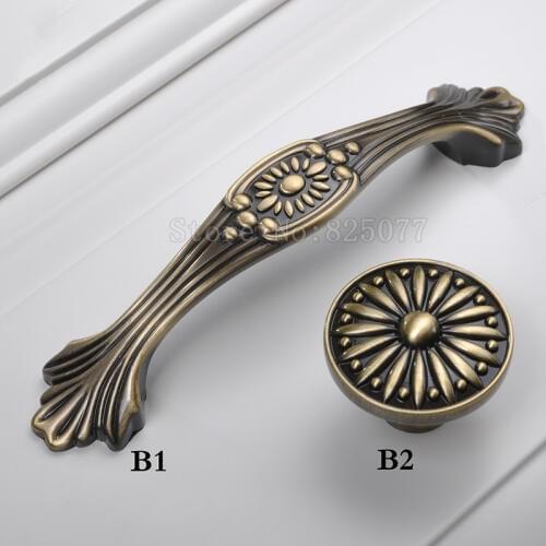 8PCS Brozne Wardrobe Knobs Drawer Furniture Cupboard Kitchen Cabinet Door Pulls Handles and Knobs JF1394