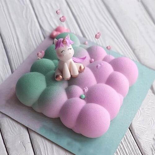 Meibum Non-Stick Silicone Cake Mold Cloud-Shaped Mousse Baking Mould Heart Pastry Decorating Tools Reusable Kitchen Bakeware