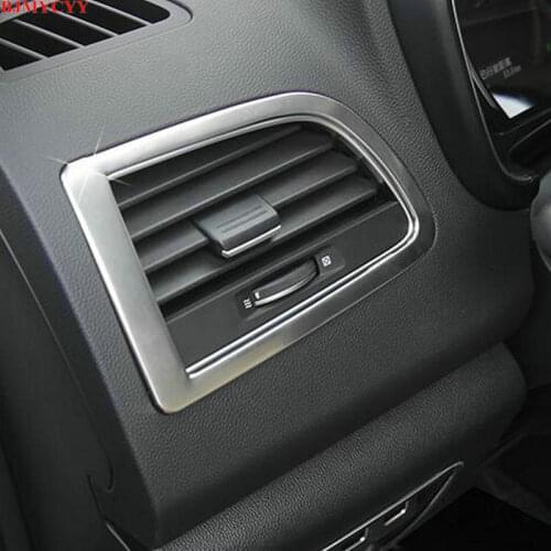 BJMYCYY 2PCS/SET Stainless steel decorative frame air outlet of automobile front panel For Renault Koleos 2017 2018 Accessories