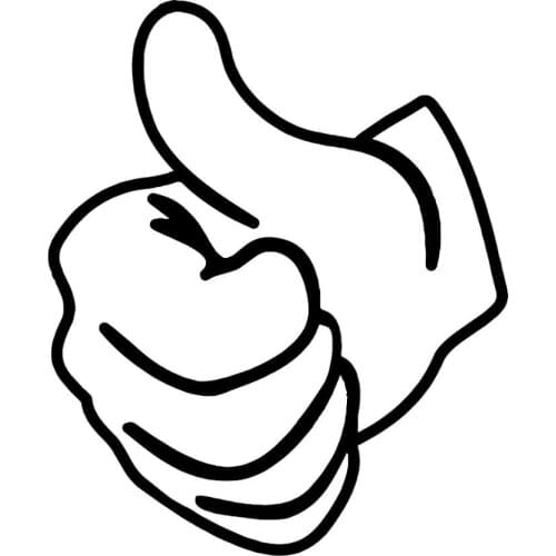 Thumbs Up Symbol Express Appreciation Auto Car Racing Motorcycle Helmet Vinyl Mural Art Modern Stickers FA382