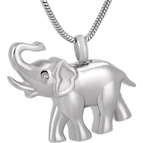 Cmj9743 High Polish Memorial Jewelry Animal Urn Pendant Necklace Stainless Steel Elephant Cremation Jewelry for Pet/Human