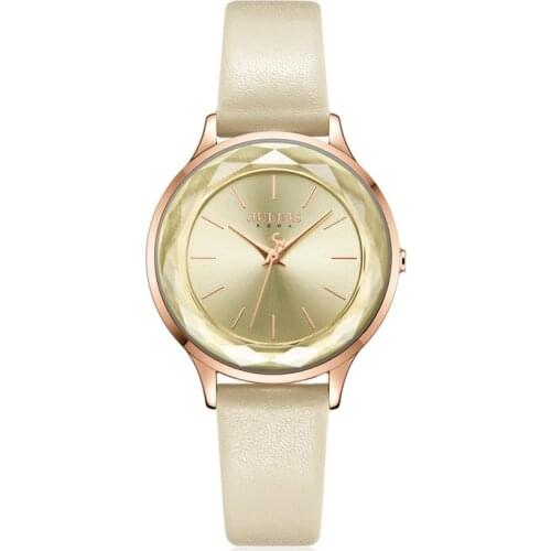 Elegant Simple Womens Watch Japan Mov't Classic Lady Hours Fine Fashion Real Leather Bracelet Girls Gift Julius Box