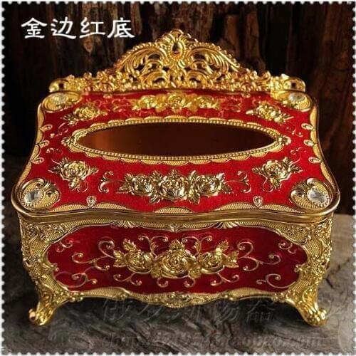 European Napkin Box Home Napkin Paper Holder Removable Tissue Box tissue hold metal storage box decorations for wedding ZJH056