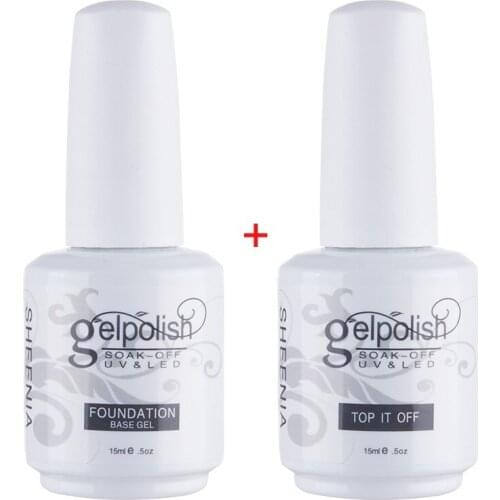 Gross weight 130g Non Cleansing Topcoat total 30ml Soak off Base Coat Foundation without Sticky Layer No Wipe Top Coat Nail Gel