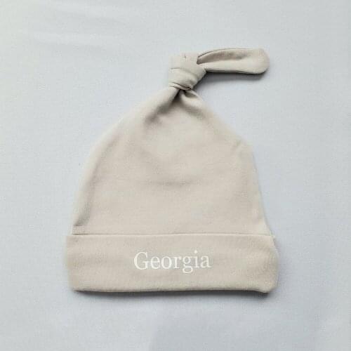 Personalized Name Printing Baby Hats Unisex Kids Infant Baby Caps Custom Newborn Baby Birth Gifts Soft Cotton Beanies Hat