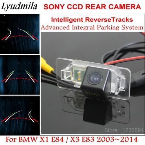 LYUDMILA Car Trajectory Camera FOR BMW X1 E84 / X3 E83 Vehicle Reverse Rear View Camera with Intelligent Dynamic Parking Line