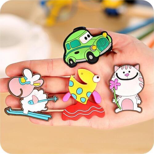 Creative cartoon magnet refrigerator stickers cute message board stereo animal silica gel magnet decorative stickers