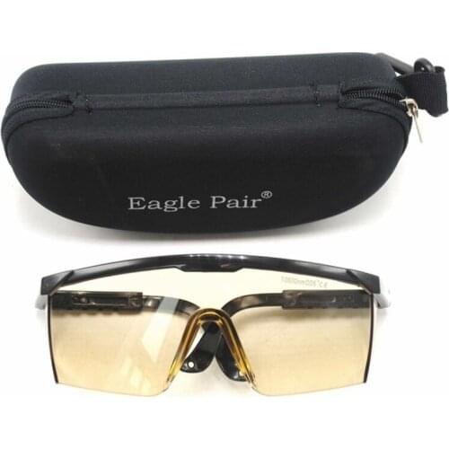 Laser Safty Glasses 10600nm Protective Goggles EP-4-5 Continuous Absorption Eye Protection T%=90 CE OD5+ with Box