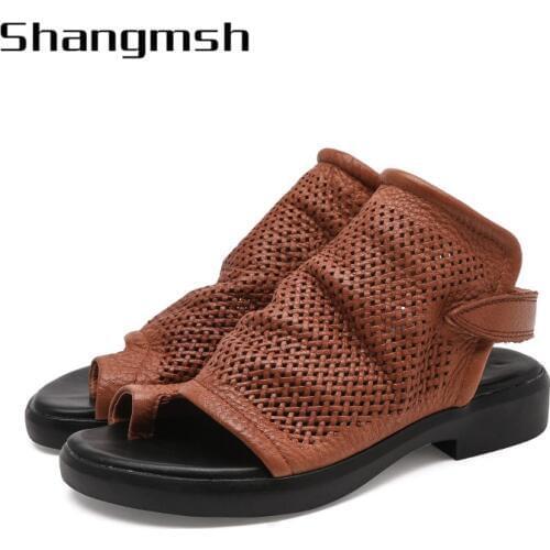 Summer boots bootie 2020 with the new shoes openwork crochet boots Plus size hollow fashion women boots sandals 6306