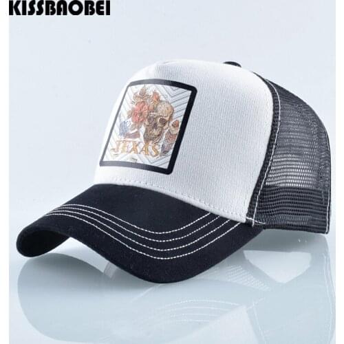 Summer Breathable Mesh Snapback Caps Baseball Casquette Femme Fashion Trucker Hat Skull Fitted Hats For Men Casual Hip Hop Cap