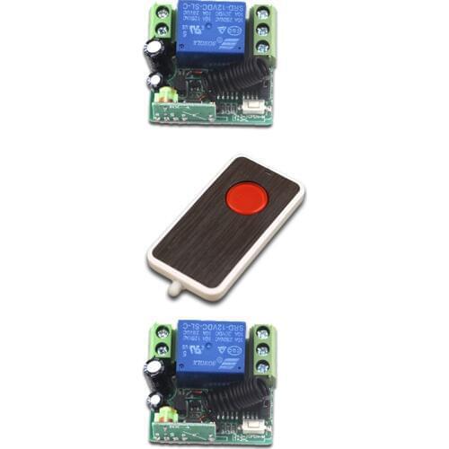 Mini 12V Relay 1CH Wireless Remote Control Switch Transmitter +2Receiver ON/OFF 315MHZ 433NHZ