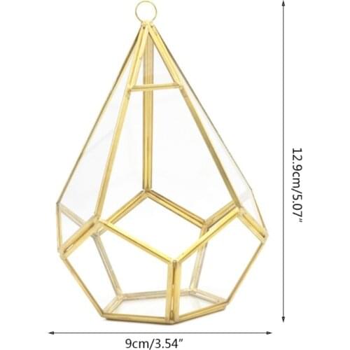 Wall Geometric Terrarium Modern Indoor Opening Polyhedron Pot Containers Decor R2LE