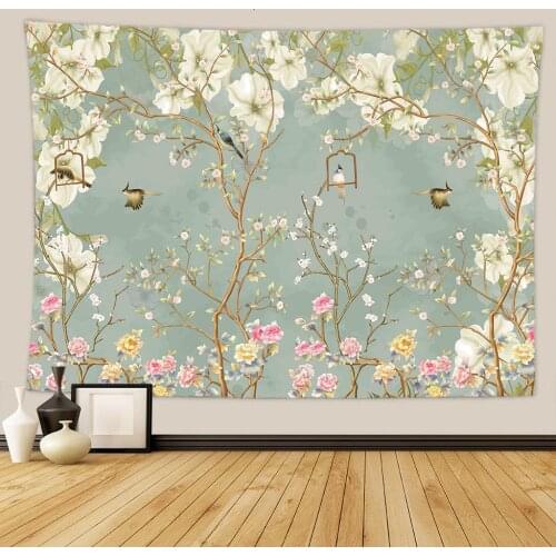 Hippie Wall Carpet Psychedelic Tapestry Flower painting pattern Tapestry Wall Hanging Dorm Decor Art Wall Tapestry