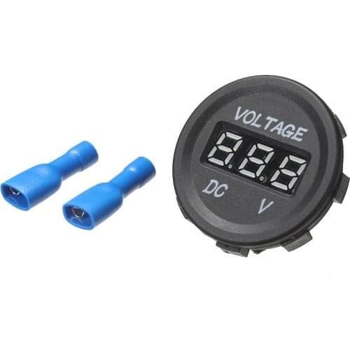 Newest 12V-24V Car Motorcycle Voltmeter LED Digital Waterproof Display Voltage Meter Professional Auto Replacement Parts