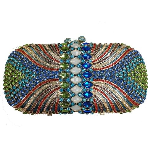 New style female fashion diamond dinner bag women hollow rhinestone chain handbag ladys crystal clutches purses for wedding