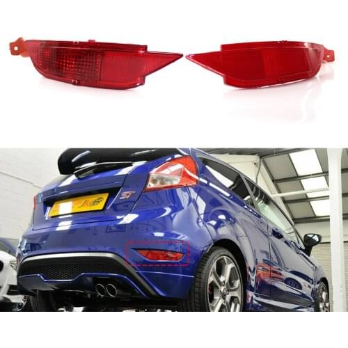 2PCS Car Rear Bumper Reflector Fog Light LED Rear Side Marker Lights For Ford Fiesta Mk7 2008 2009 2010 2011 2012 Left & Right