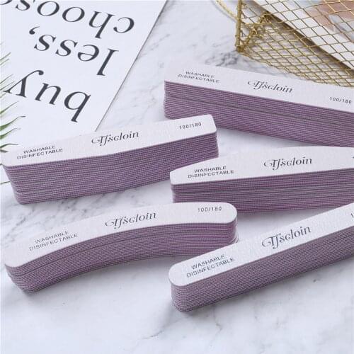 10Pcs/Lot Nail File 100/180 Sanding Buffer Block Sandpaper Nail File for gel nails Grit nail tools