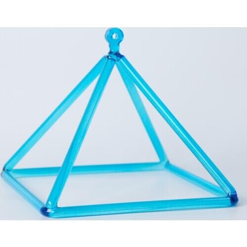 5" Blue Color quartz crystal singing pyramid sound healing for therapy healing