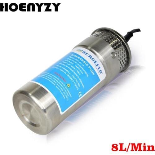 Mini DC 12V 8L/min Solar Deep Well Submersible Water Pump Lift 70m/70 meter Suction Pump 24V for Agriculture irrigation 96W