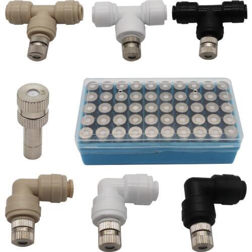 L313 (50 pieces/lot) Slip Lock Anti-drip Mist Nozzle with Mist Nozzle Tees or Misting Nozzles with Elbow Tees