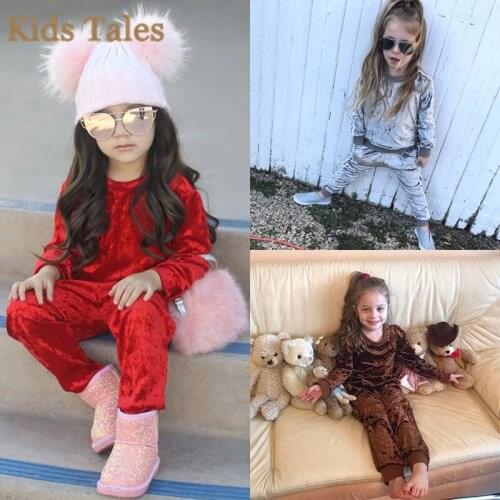 PT086 2019 Baby Boys Clothing Sets Kids Girls Tracksuits Sport Suit fleece jacket Spring Autumn Clothes Children Casual Set