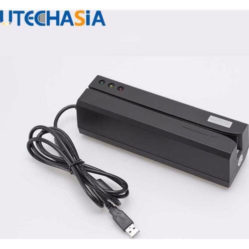 Magnetic Card Reader MSRE206 Magstripe Writer Encoder Swipe USB Interface Black VS 206 605 606 Ship From UK US CN Stock