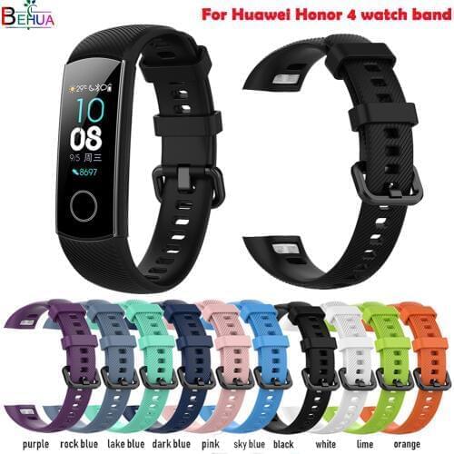 Sport silicone watch band For Huawei Honor 4/Honor 5 smart watch wristband Replacement Original soft fashion strap Bracelet band
