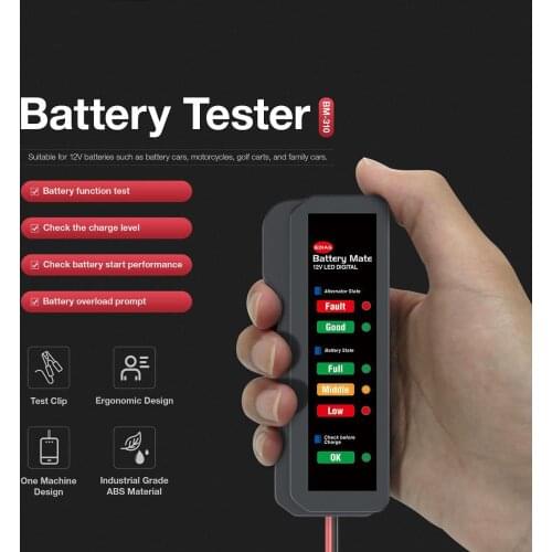 12V Car Battery Tester Ediag BM310 Auto Checker Alternator Vehicle Scan Tool 12V 6LED Lights Display For Car Diagnostics Tool