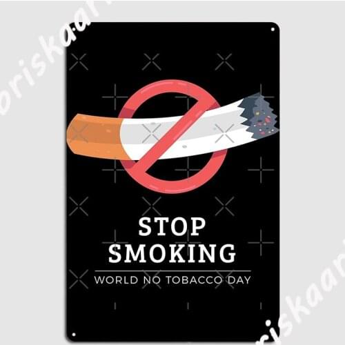 World No Smoking Day No Smoking Day Stop Smoking Metal Sign Bar Cave Wall Plaque Cinema Garage Funny Tin sign Poster