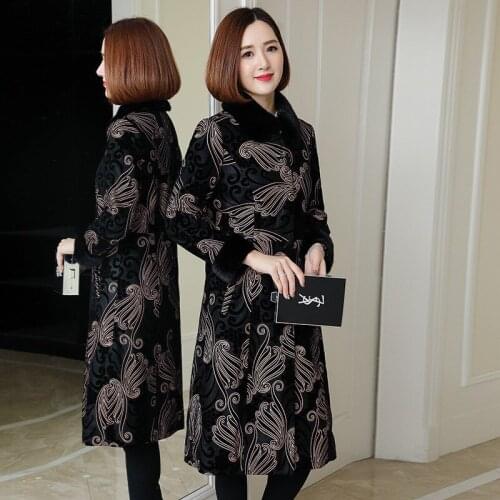 Jacket Winter 2020 Women Real Leather Jacket Mink Fur Collar Down Jacket Women Sheepskin Coat Female Long Coats MY4378 s