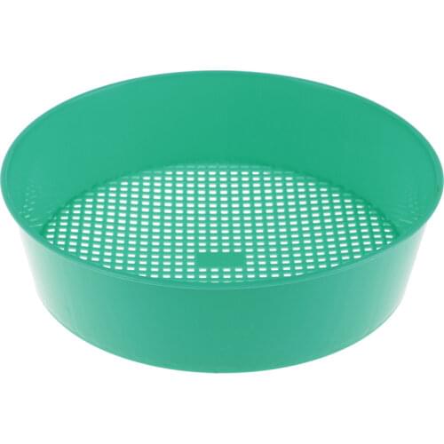1pc Plastic Garden Sieve Riddle Green For Composy Soil Stone Mesh Gardening Tool
