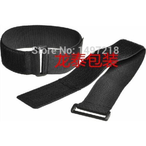 Free shipping 2pcs 2.5cm x 200cm nylon self adhesive elastic strap tapes with plastic buckle sticky Hook Loop cable ties