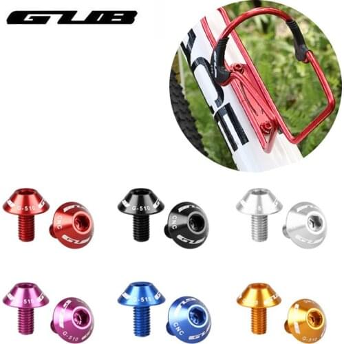 2Pcs GUB Aluminum Alloy Bicycle Water Bottle Cage Bolts Ultralight M5*12mm Screws for MTB Road Bike Holder Bracket Rack kettle