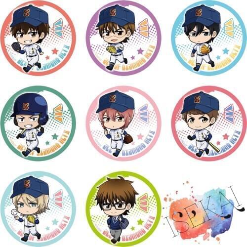 Ace of Diamond Anime Badge Sawamura Eijun Miyuki Kazuya Furuya Satoru Kominato Haruichi Metal Badge Pins Brooch Pins