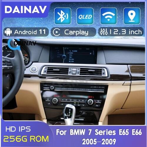 12.3 Inch 256G Android 11.0 Car Radio For BMW 7 Series E65 E66 2005-2009 System GPS Navigation Multimedia Player Stereo Receiver