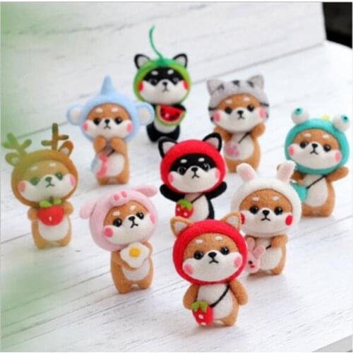 English instruction Plush doll wool needlepoint kit wool felt needle felting keychain craft needlecraft DIY handmade