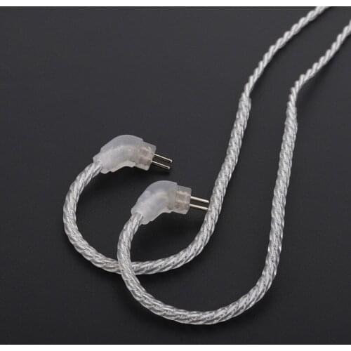 Silver Plating Earphone Cable 0.75mm 0.78mm MMCX Detachable Cable High Quality TRN V10 V20 3.5mm for Shure SE215 535 846