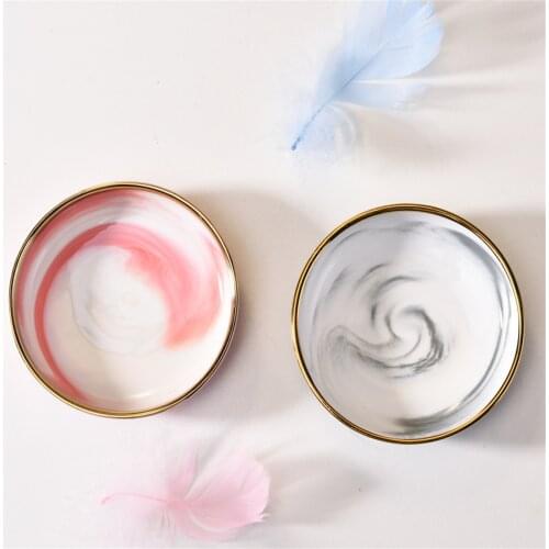 Ceramic Jewelry dish Jewelry trays Soy sauce dish Nordic Small Jewelry plate Earrings Necklace Ring Fruit Dessert Display Bowl