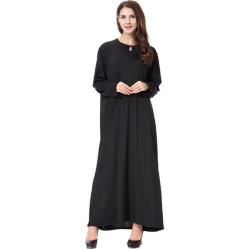 Muslim Abaya Dress Arab Ma'am Kaftan Robe Vintage Ladies Abaya Dubai Long Elegant Black Muslim Dress Islamic Clothing Kaftan